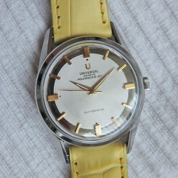 Vintage Universal Geneve Polerouter Jet automatic watch in steel