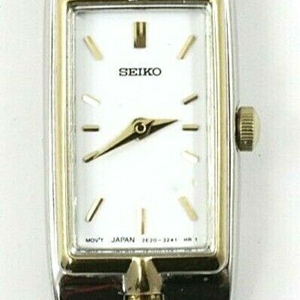 Vintage Seiko 2E20-0AY0 Two Tone Women's Quartz Analog 13mm Watch New  Battery | WatchCharts