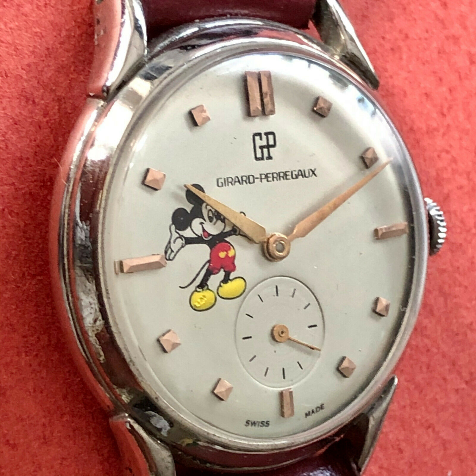 VINT GIRARD PERREGAUX MICKEY MOUSE DIAL Ca 49 NO RESERVE PRICE