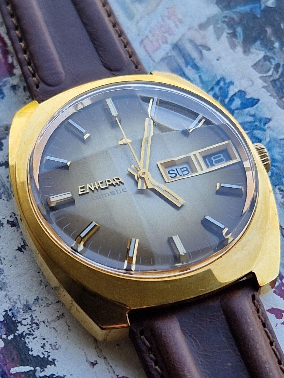 Vintage Enicar Ocean Pearl - very rare day language | WatchCharts