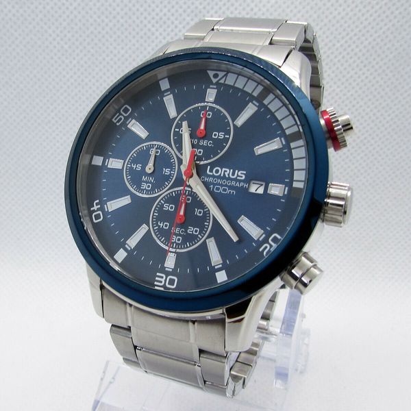 Lorus Seiko Blue Sports Chronograph Gents Watch - VD57-X058
