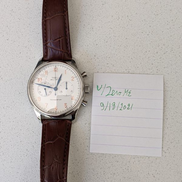 [WTS] Tisell ST19 Mechanical Chronograph, White Dial, 43 mm ...