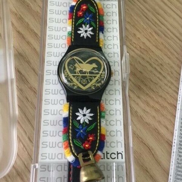 Swatch Watch with Gold Cow Face and Bell Die Glocke BNIB Swiss WatchCharts