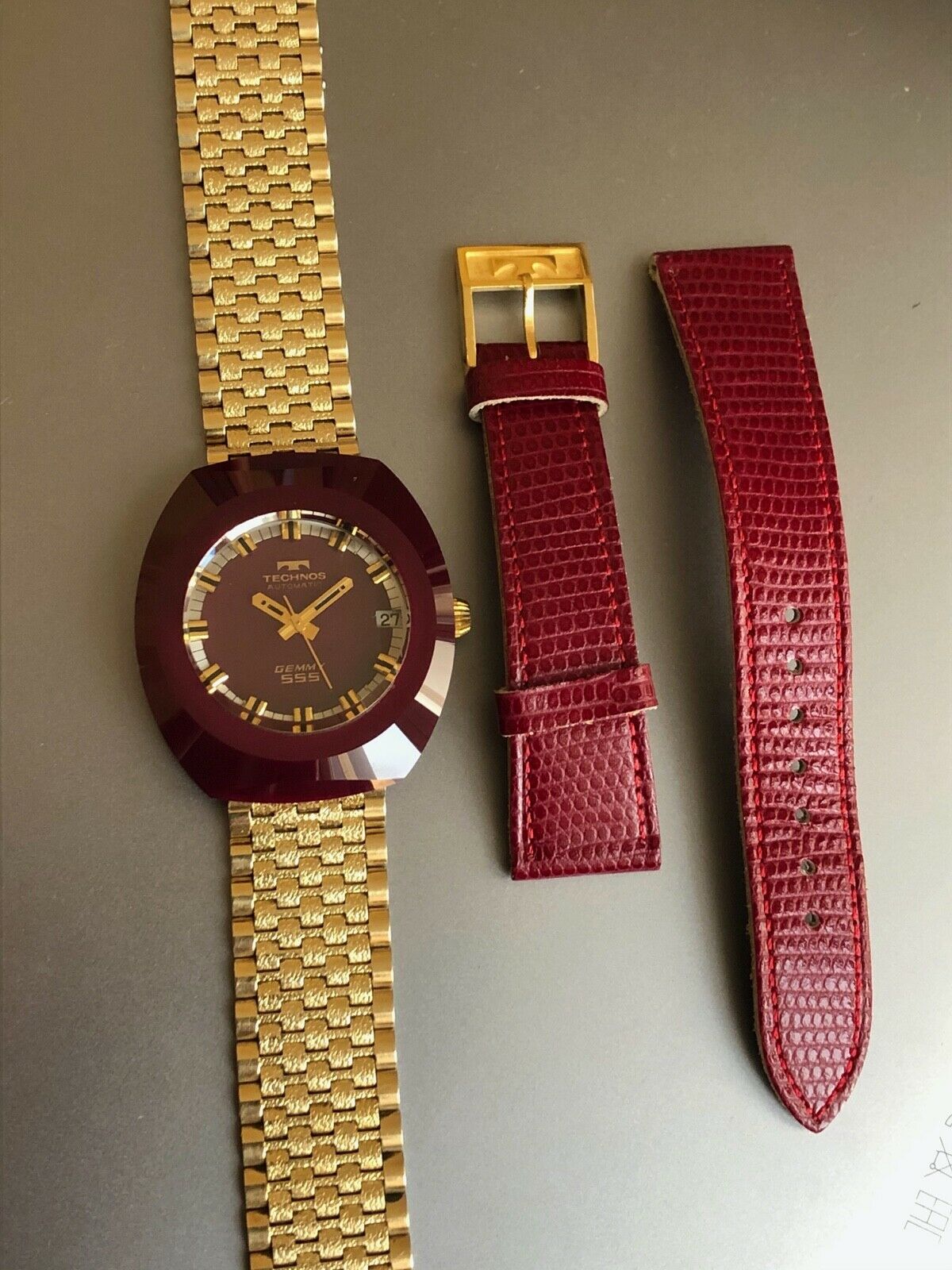 1970s Vintage Technos Gemmy 555 Automatic Watch