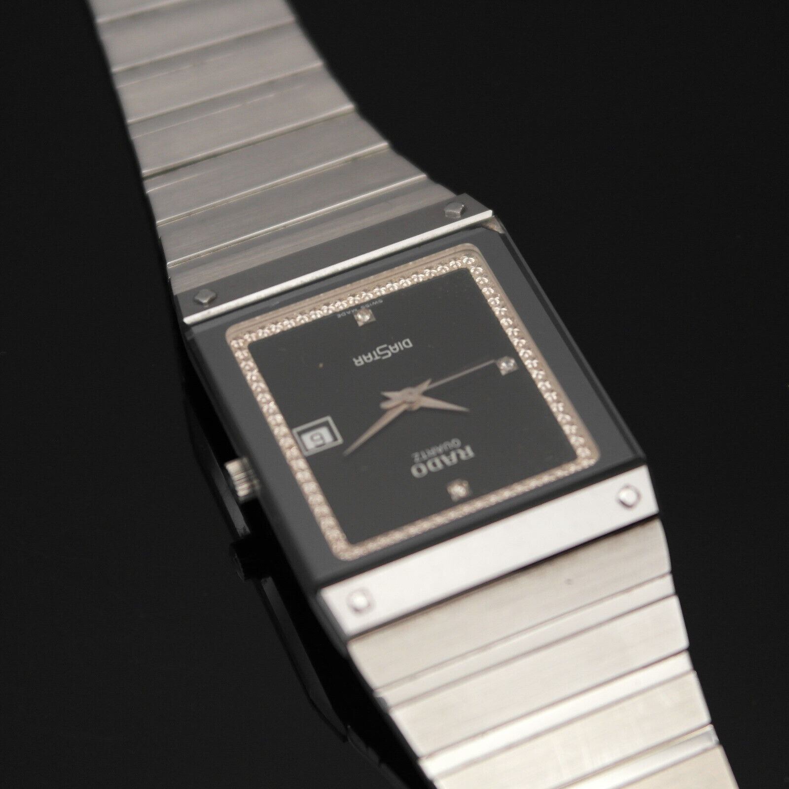 RADO ラドー ダイアスター 129.0194.3 黒文字盤 スクエア クォーツ 