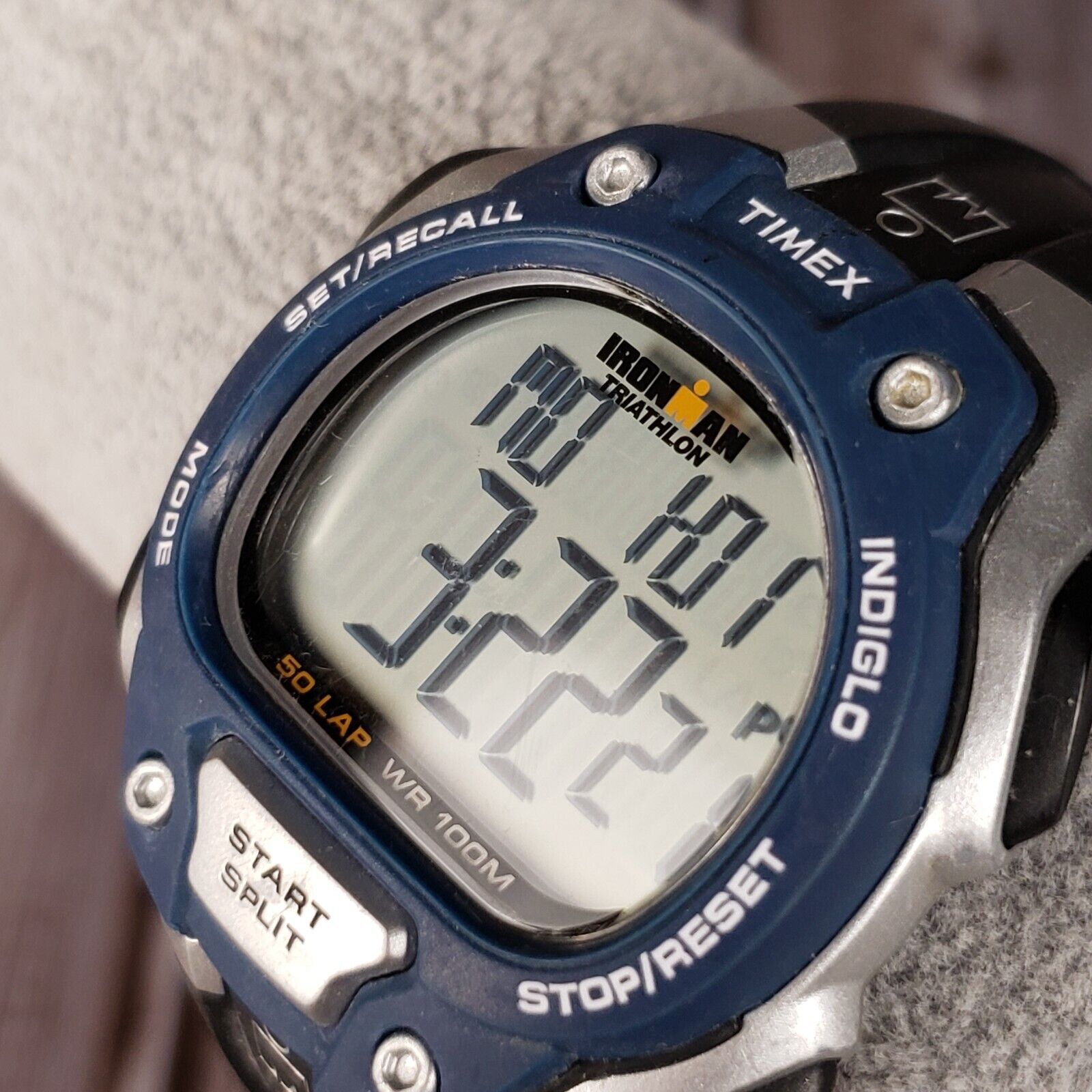 Timex Ironman Triathlon Indiglo Digital Sports Watch 50 Lap WR100M