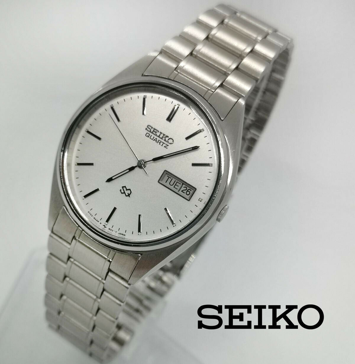 Vintage 1997 Seiko 5Y23-8A11 men's quartz watch day date white dial |  WatchCharts