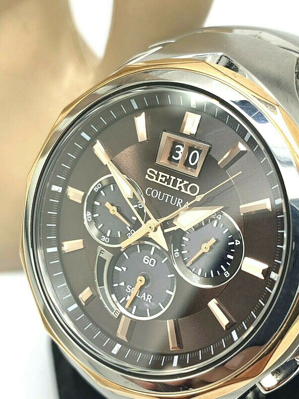 seiko coutura men's two tone steel chronograph watch