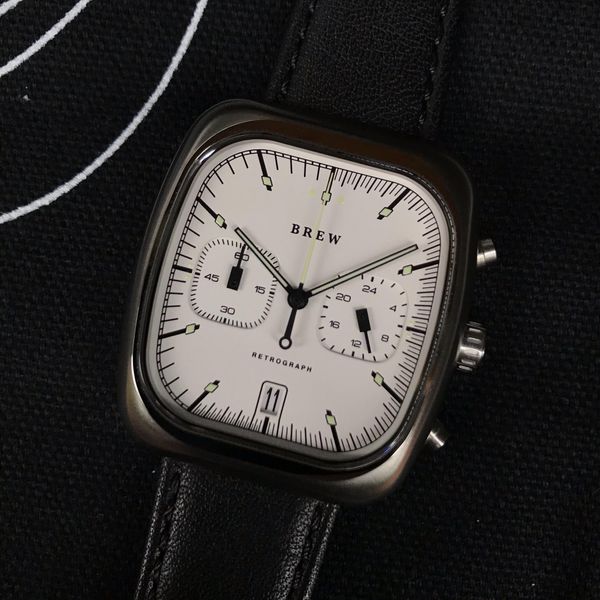 FS: Brew Retrograph Oxford Chronograph, RARE White Dial, Sapphire, Date ...