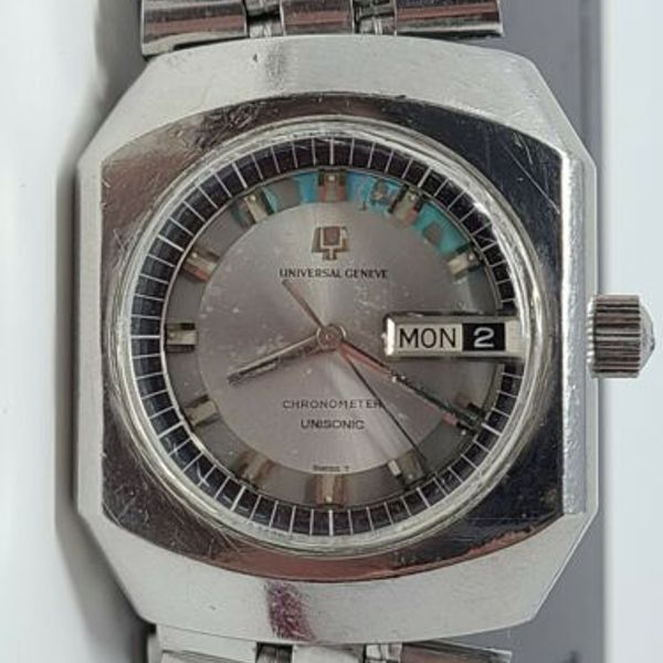 Vintage Universal Geneve Unisonic Chronometer Original Band Watch