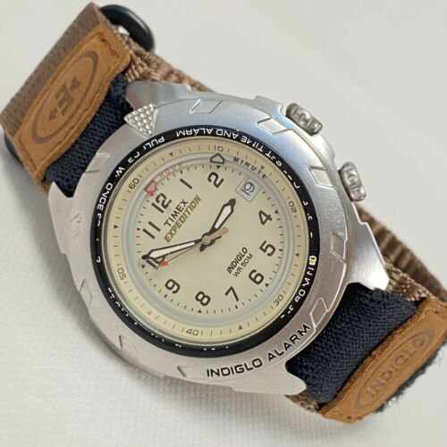 Timex Expedition Indigo Men s Easy Set Alarm Watch T479029J Nylon Leather WORKS WatchCharts