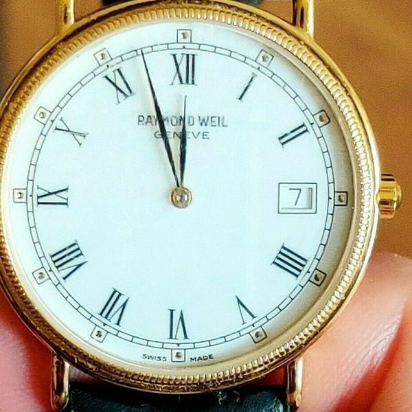 Raymond Weil Geneve Watch 55141 18 KT Gold Plated B275200 Orig Band