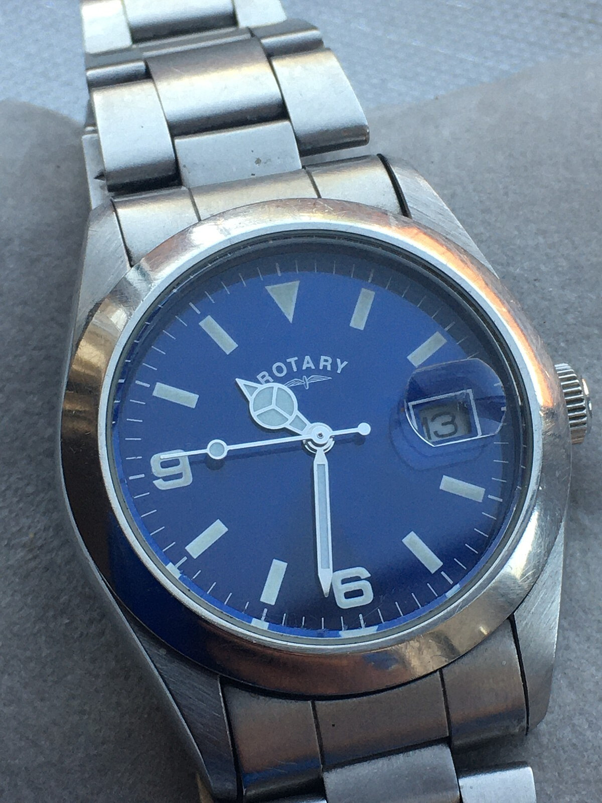 2010 Men's Classic Rotary 10322 Steel 100m Quartz Date Wristwatch