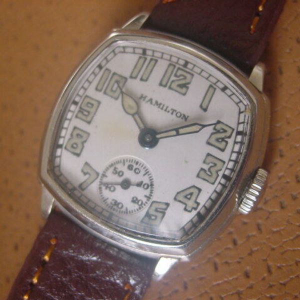 Vintage Hamilton Men's Wrist Watch. Cal. 987 F. 14K White Gold
