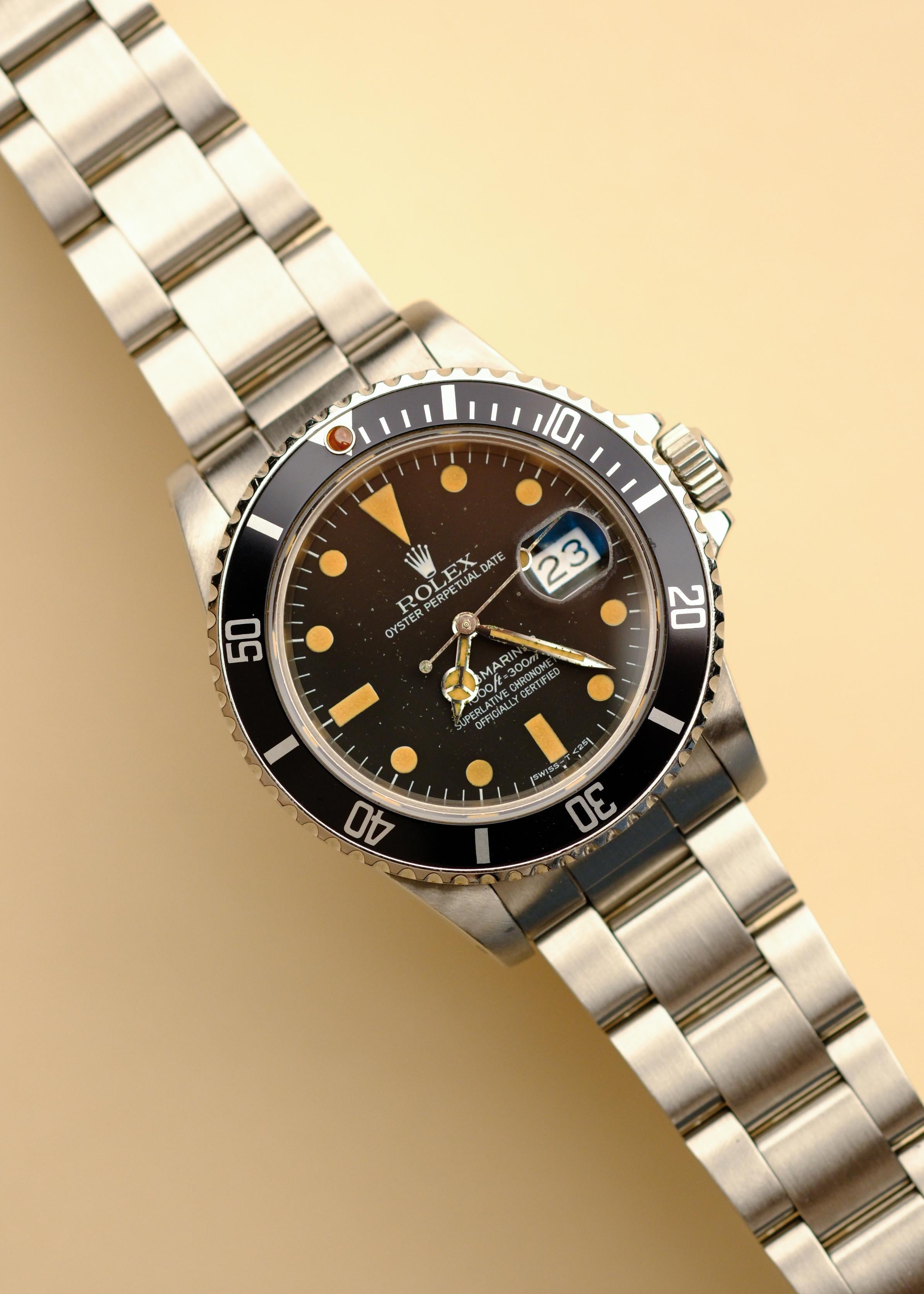 WTS Rolex Submariner 16800 Matte Dial w Pumpkin Patina 1984