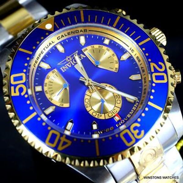 Invicta Reserve Grand Diver Master Calendar Two Tone Steel Blue 47mm Invicta Reserve Grand Diver Master Calendar Two Tone Steel Blue 47mm