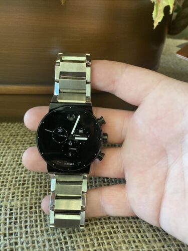 Swiss Movado XL Sapphire Synergy Chronograph S.Steel Band Men s