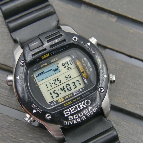 Vintage Seiko M796-5A00 200m Dive Computer Scuba Diver's Digital Super Rare  | WatchCharts