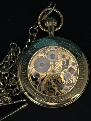 Invicta skeleton pocket watch hotsell