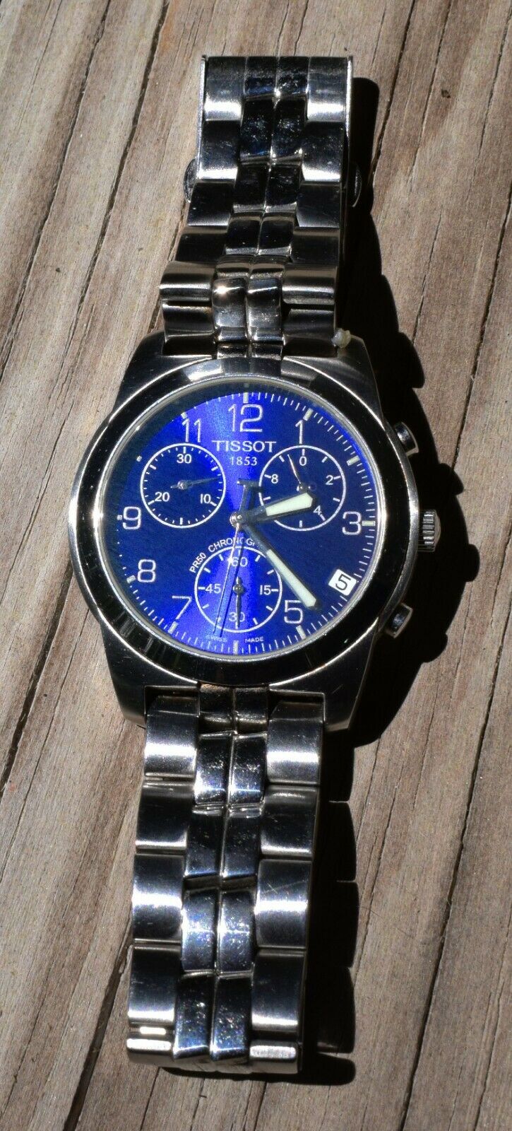 Tissot J378 478 PR50 Mens Quartz Chronograph Stainless Steel Blue