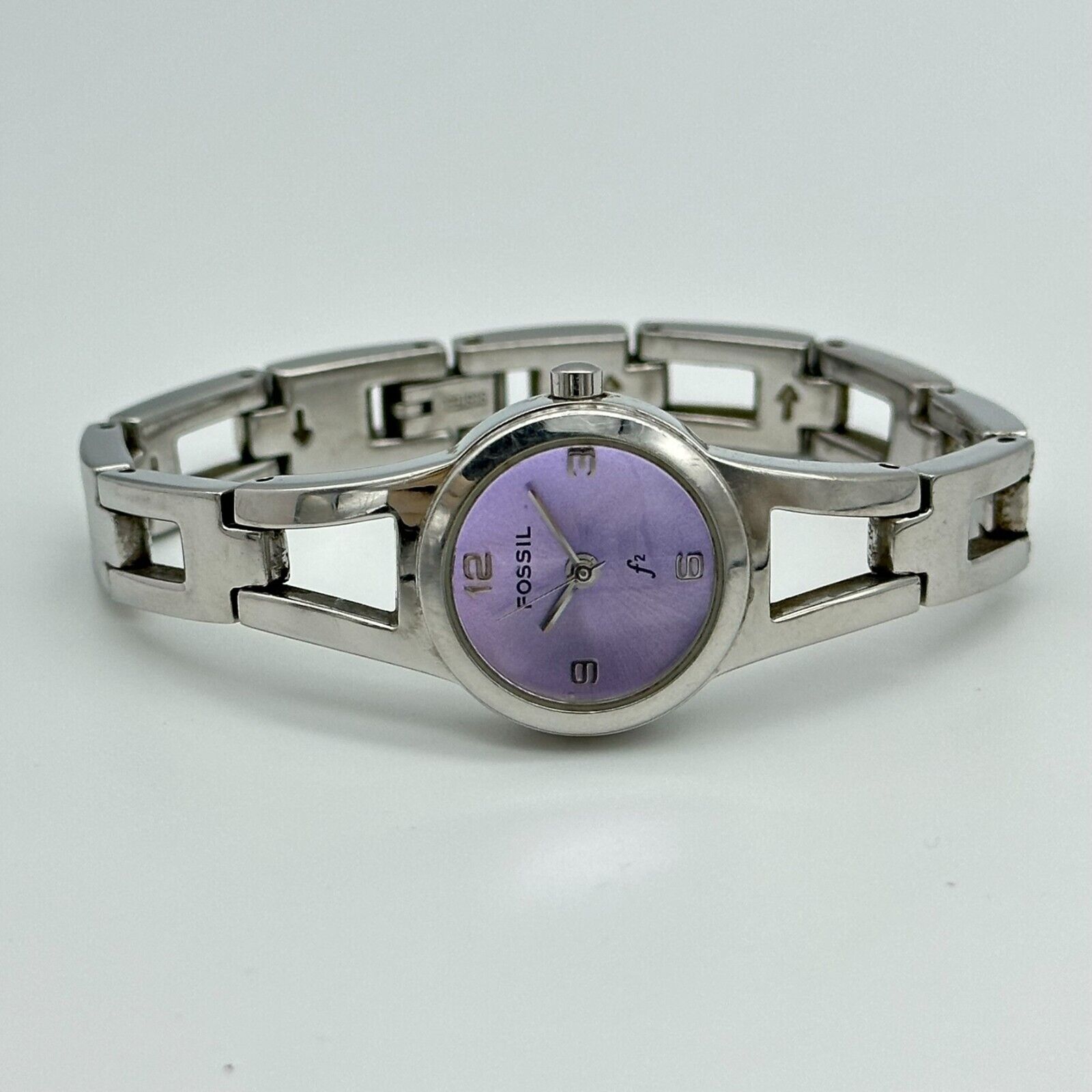X Fossil F2 with stainless SS, radial burst Plum colored dial 3 hand m Fossil F2 Watch - Etsy main image 3
