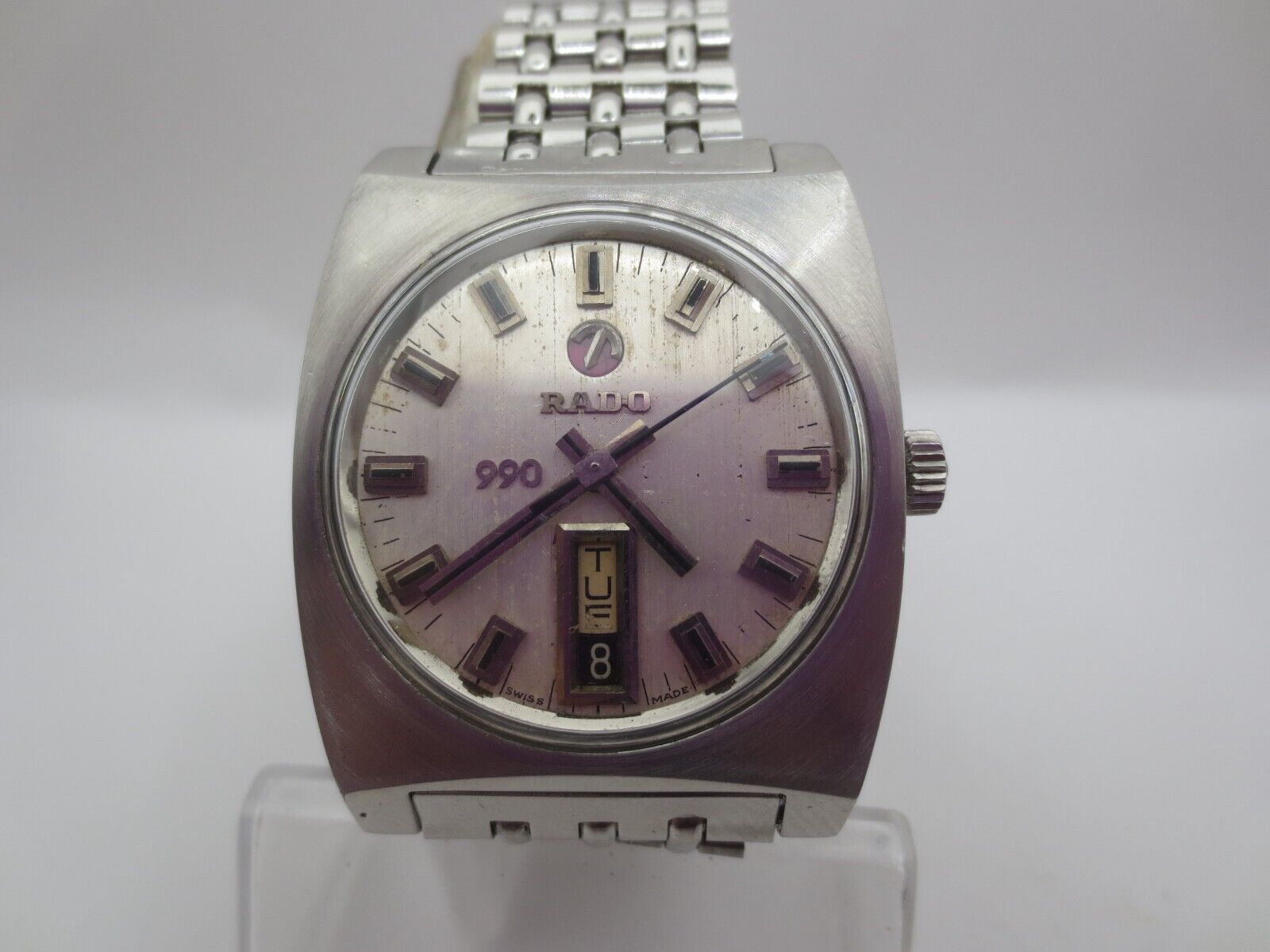Y200M17A033 【動作品】RADO 990 DELUXE 腕時計 自動巻き ラウンド 