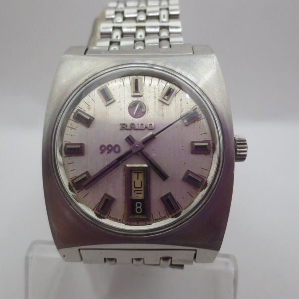 VINTAGE RADO 990 DELUXE DAYDATE STAINLESS STEEL AUTOMATIC