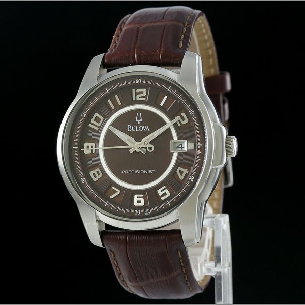 BULOVA Men's 96B128 Precisionist Brown Dial Watch New Battery