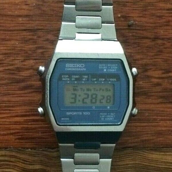 Vintage Seiko Chronograph Sports 100 Digital Watch M9295020 WatchCharts