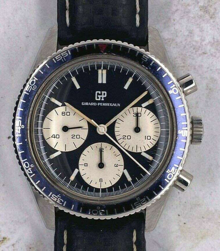 Ultra Rare Vintage Girard Perregaux Chronograph Wristwatch Ref