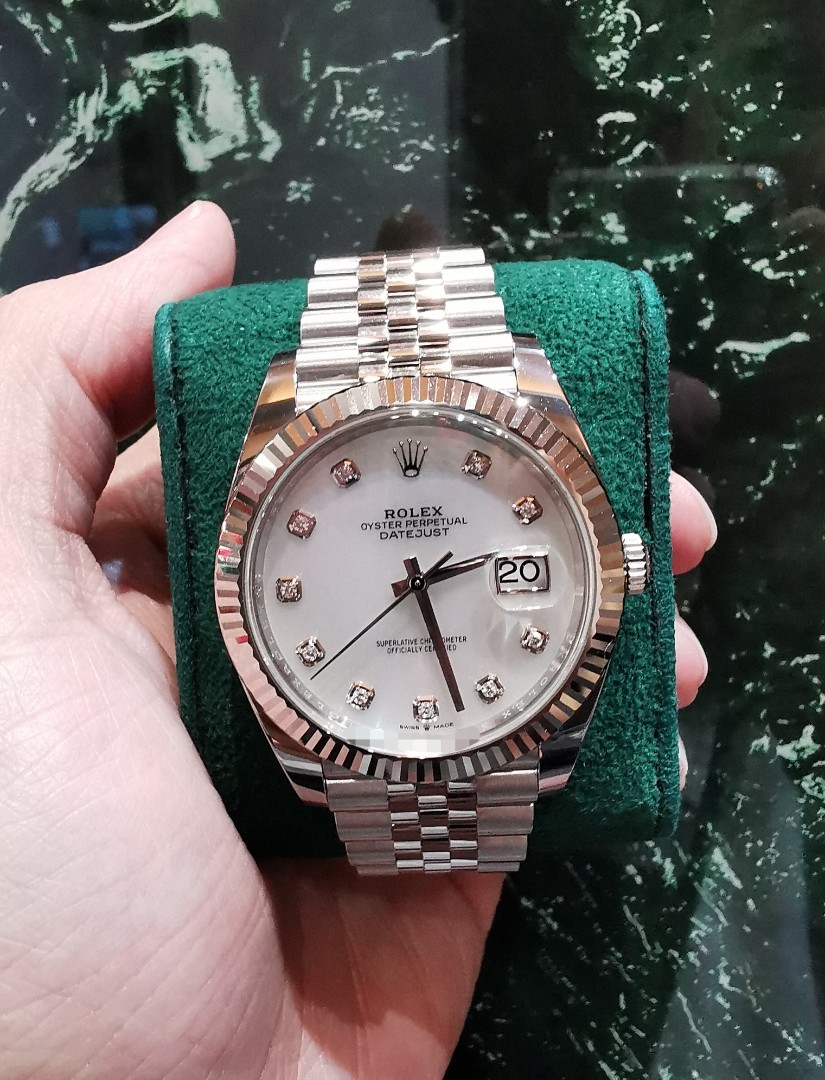 June 2021 Rolex Datejust 41 white mother of pearl diamond 126334 WatchCharts Marketplace