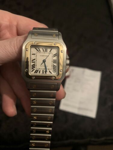 Cartier Santos Galbee XL 2823 Steel 18ct Gold Box Immaculate