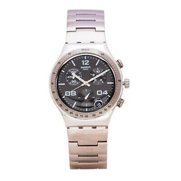 Ycs574 Swatch Blustery Black YCS564G Men's 40mm Chronograph Quartz Watch ...