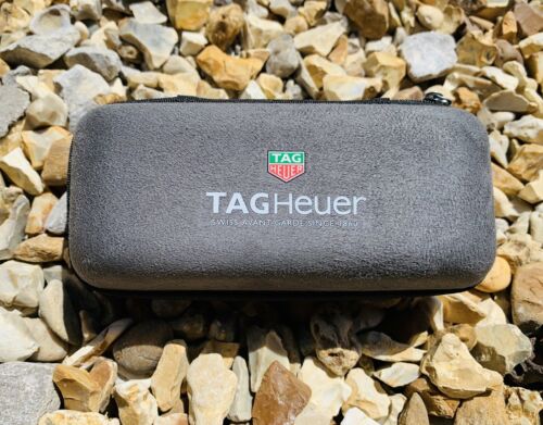 Tag Heuer Watch Travel Case Sunglasses Zip Up Grey Suede Effect