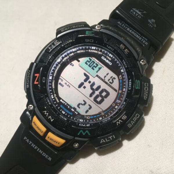 Casio Pathfinder Solar Watch PAG-240 Temp, Baro, Compass, Altimeter ...