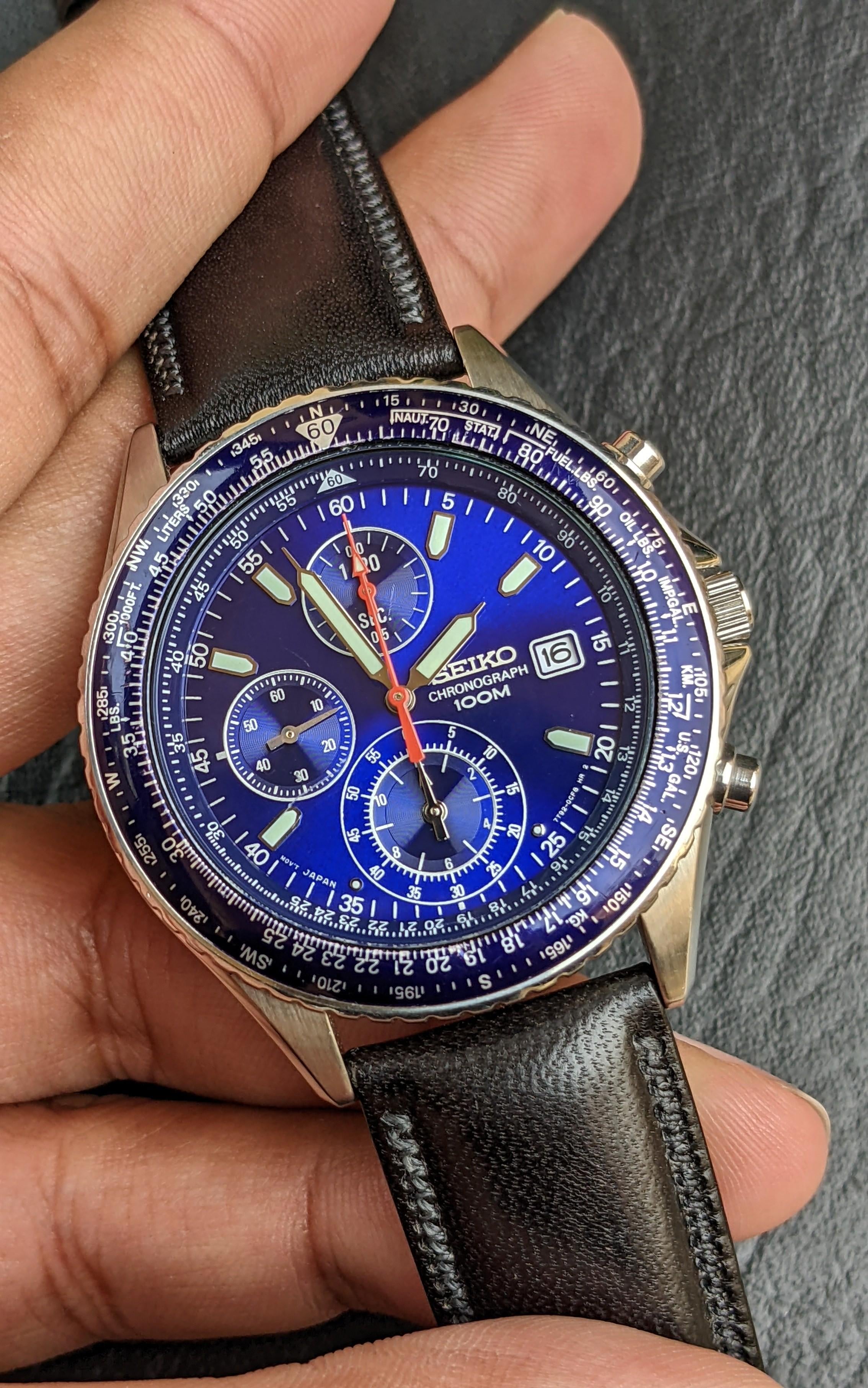 Seiko on sale flightmaster blue