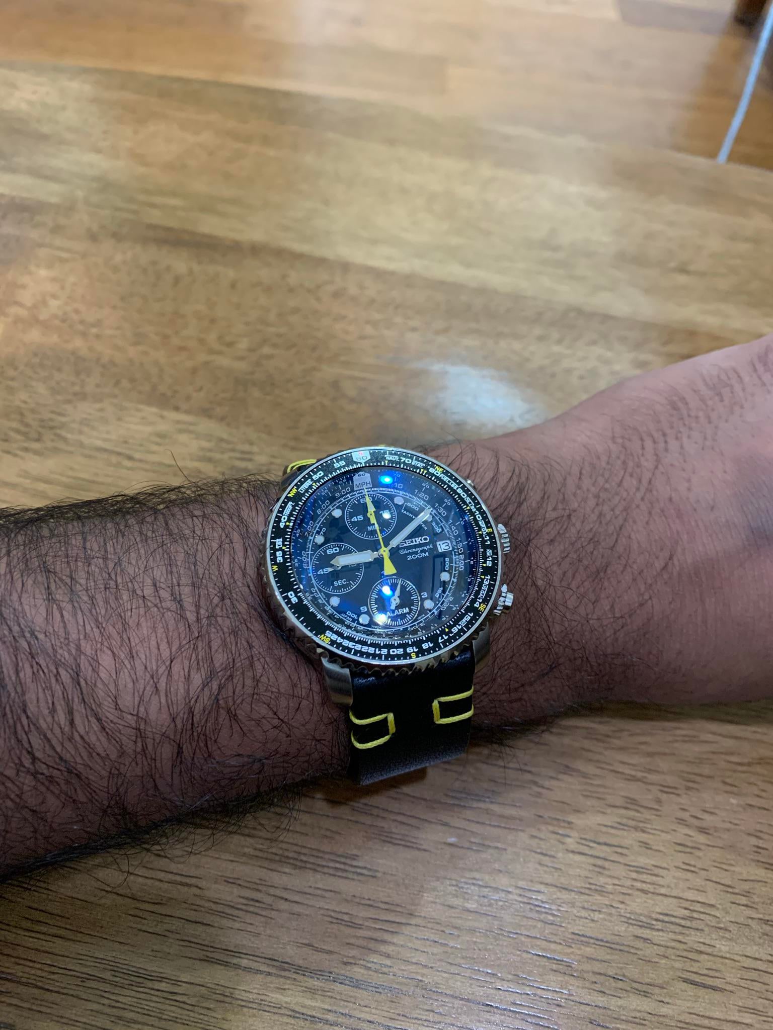 WTS Seiko Flightmaster SNA411 w Sapphire Crystal Mod WatchCharts