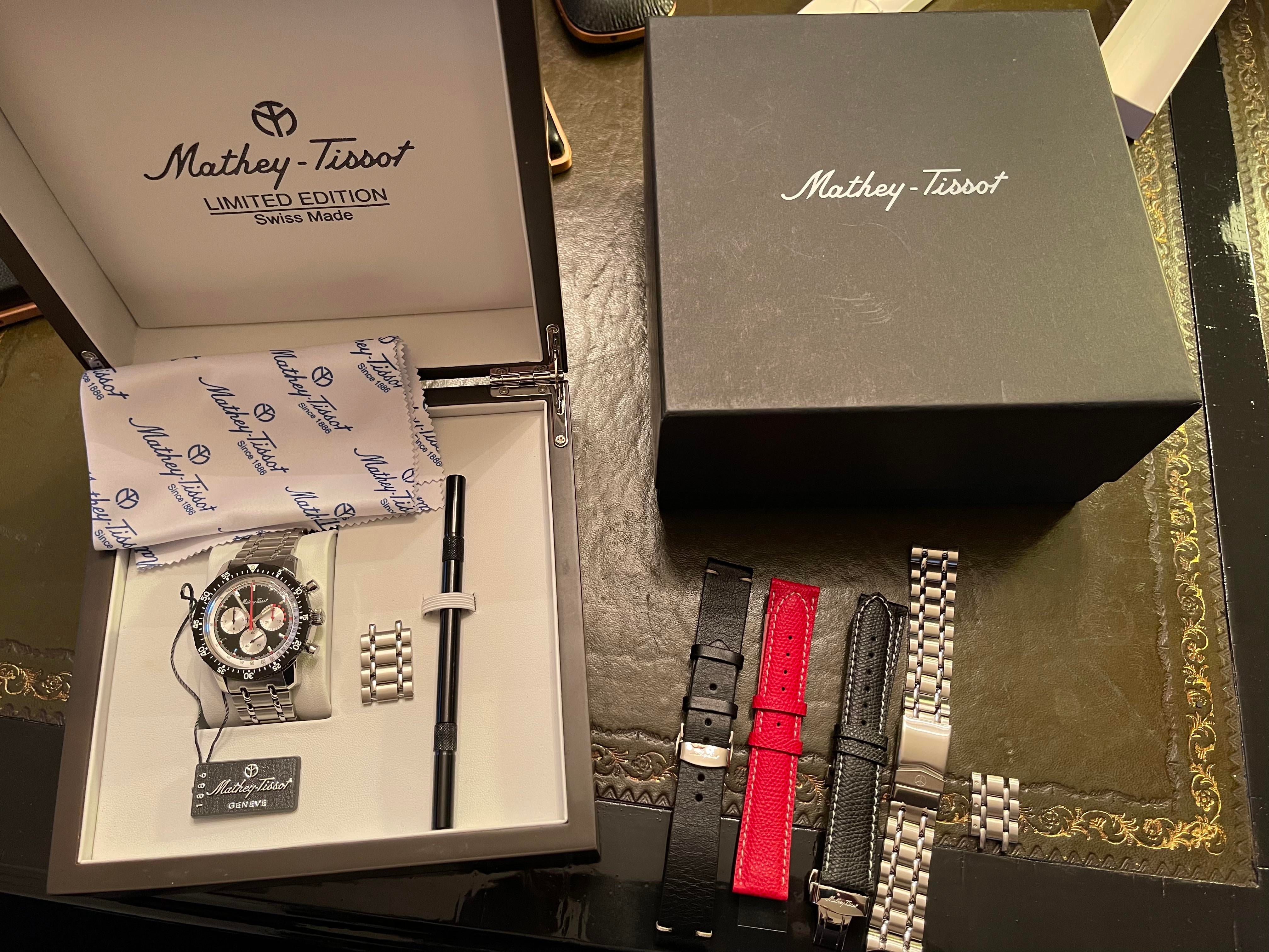 WTS WTT Mathey Tissot 1970 reissue reverse panda swiss automatic