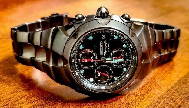 SEIKO SNA765 Analog Quartz Cal.7T62 Alarm Chronograph Quartz