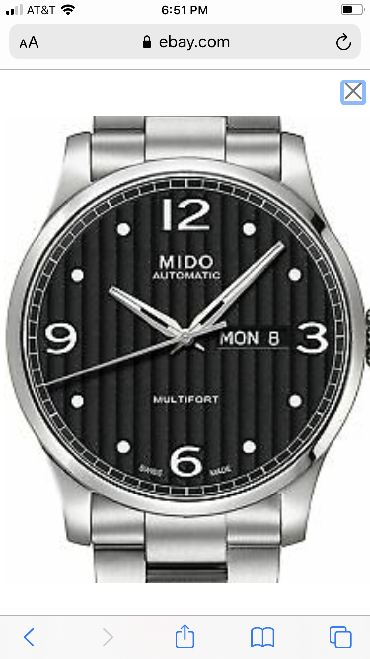 Mido Multifort Day Date Automatic bracelet LNIB model