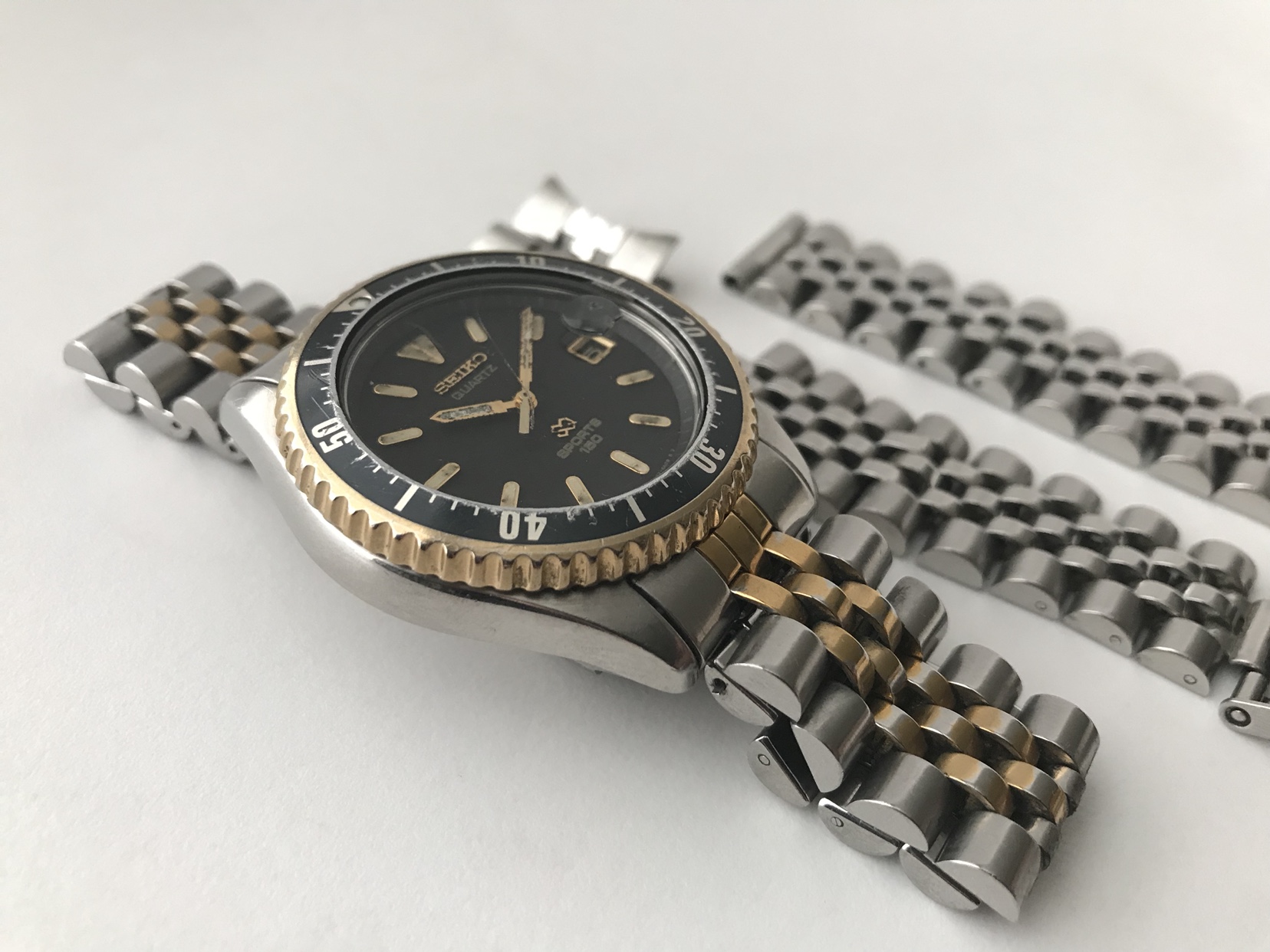 Seiko SQ Sports 150 7N42-6A0A Two Tone RARE VINTAGE | WatchCharts 