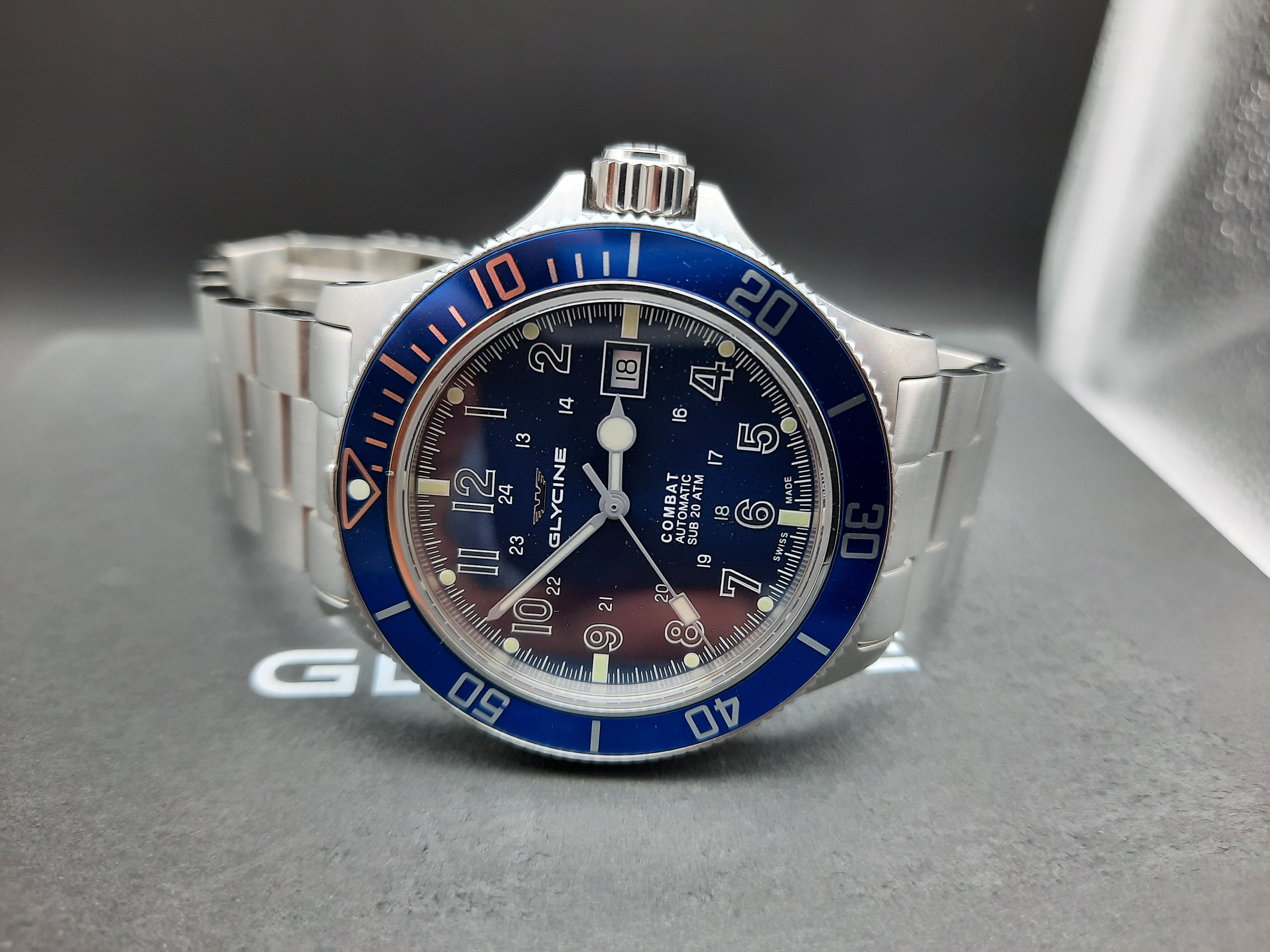 FS Glycine Combat Sub GL0077 Blue Dial 270 WatchCharts Marketplace