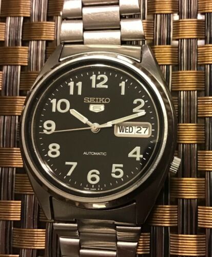 Seiko 5 Gents / Men's Black Automatic Watch 7S26-3180. Military Style,  Unboxed. | WatchCharts