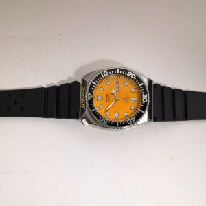 Rare Orange Dial Citizen Spalding 3800-396910 Y Bullhead