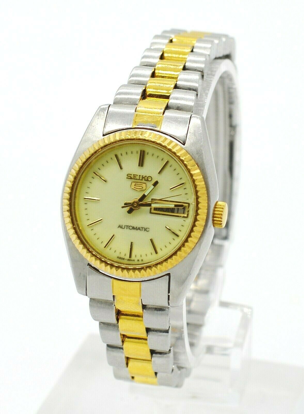 SEIKO 5 自動巻き腕時計 4206-0690 ゴールド×シルバー／稼働品 2025年