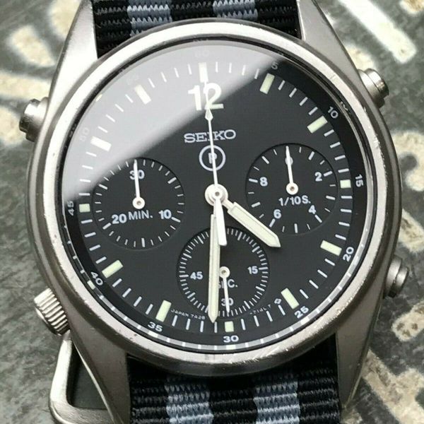 Seiko 7A28-7120 Gen 1 RAF/RN aircrew chronograph, 1988 - ex MoD ...