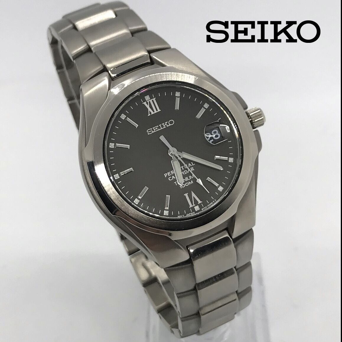 Seiko 8F32 0OK0 men s quartz watch Perpetual Calendar bracelet ALL