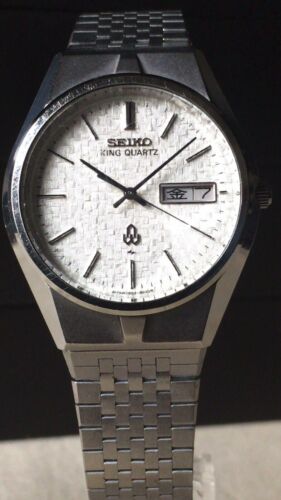 ロ*ブ様 [15182]SEIKO KING QUARTZ 0853-8035 SEIKO King Quartz 0853 8035 Watch 35mm Day Date SS Bracelet