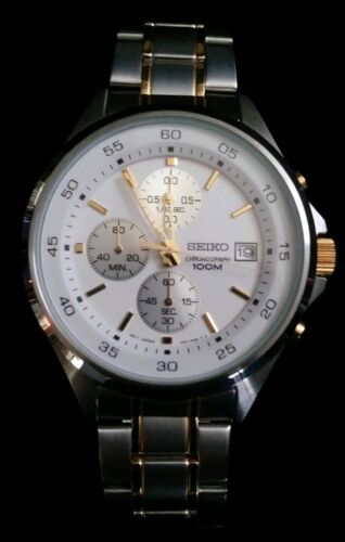 SEIKO 4T57-00E0 Stainless Steel Water Resistant 100m Chronograph