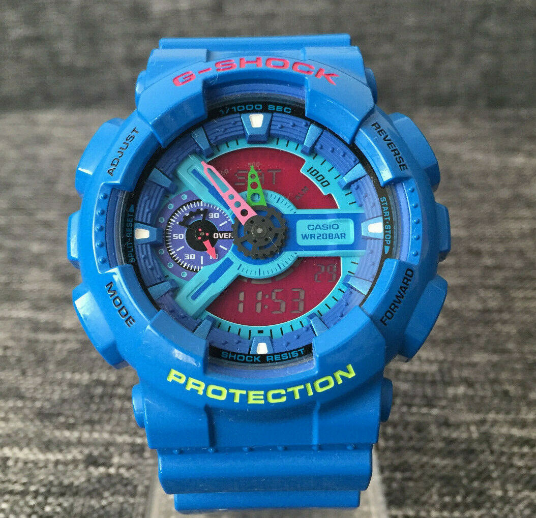 CASIO G SHOCK GA-110HC-2A BLUE HYPER COLORS LIMITED